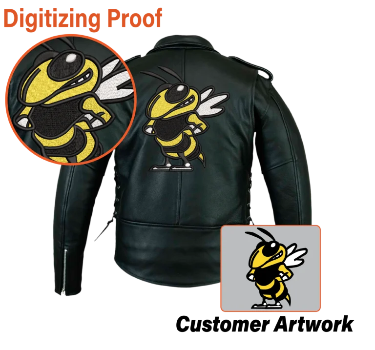 Embroidery service digitizing proof